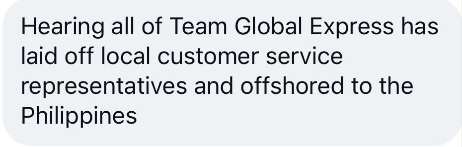 Tip sent to The Aussie Corporate about Team Global Express, as it ran in Flat White on 11 August 2026