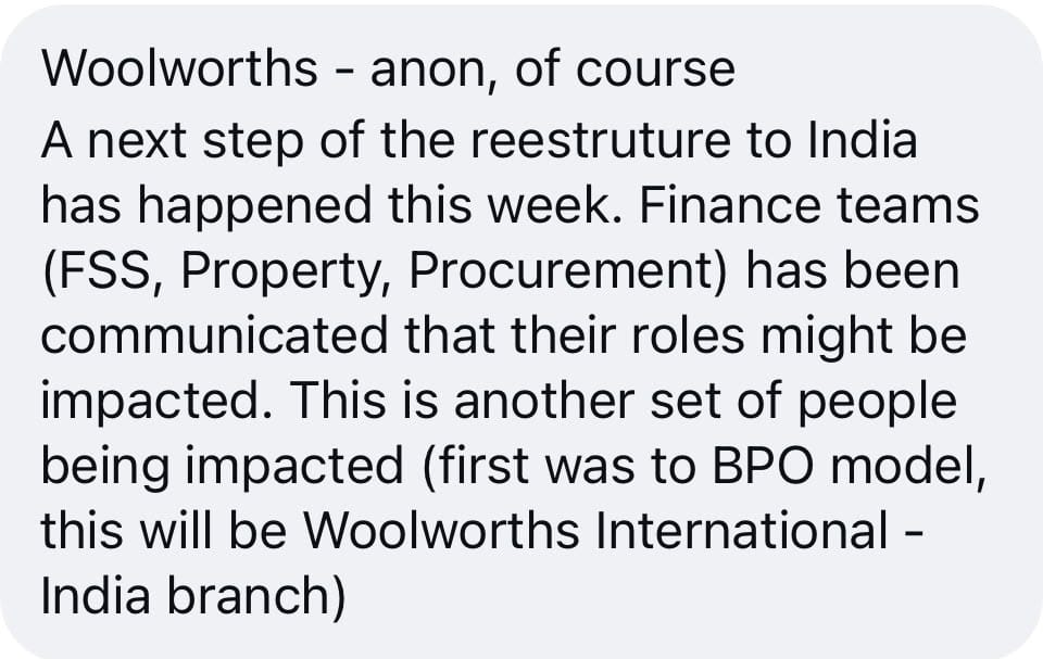 Tip sent to The Aussie Corporate about Woolworths, as it ran in Flat White on 22 September 2026