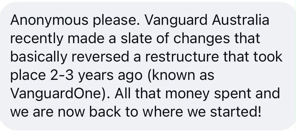 Tip sent to The Aussie Corporate about Vanguard Australia, as it ran in Flat White on 29 September 2026