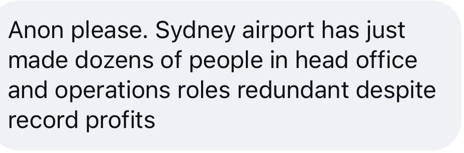 Tip sent to The Aussie Corporate about Sydney Airport, as it ran in Flat White on 1 September 2026