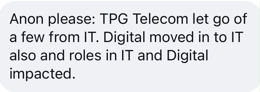 Tip sent to The Aussie Corporate about TPG Telecom, as it ran in Flat White on 20 October 2026