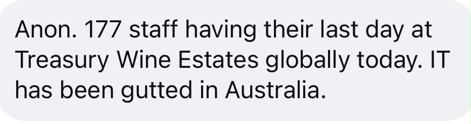 Tip sent to The Aussie Corporate about Treasury Wine Estates, as it ran in Flat White on 6 October 2026